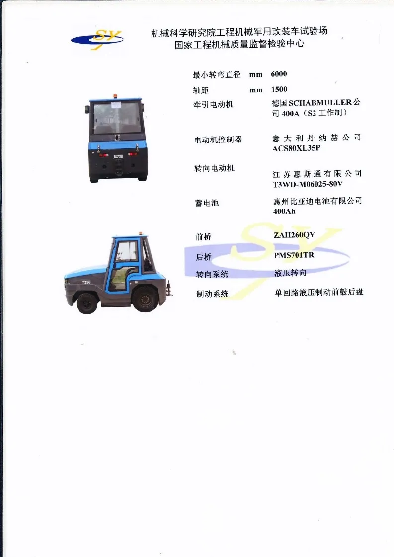 Q250L Traktor Zivilluftfahrt-Zertifikat